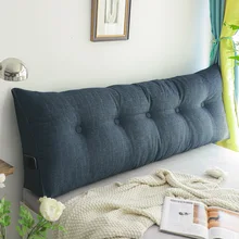 Direct Selling Nordic Simple Solid Color Velvet Bed Head Triangle Back Bay Window Long Pillow Sofa Large Cushion Zipper And