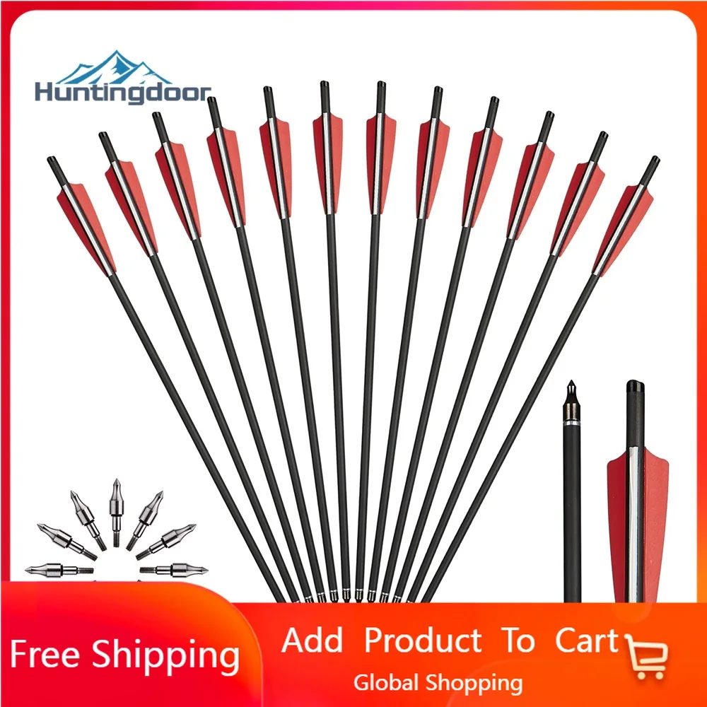 Huntingdoor 20Inch Mixed Carbon Crossbow Bolts Arrows Arrows tip can be replaced Hunting Arrows Red for 50-80lbs ELONG Archery
Huntingdoor 20Inch Mixed Carbon Crossbow Bolts Arrows Arrows tip can be replaced Hunting Arrows Red for 50-80lbs ELONG Archery
