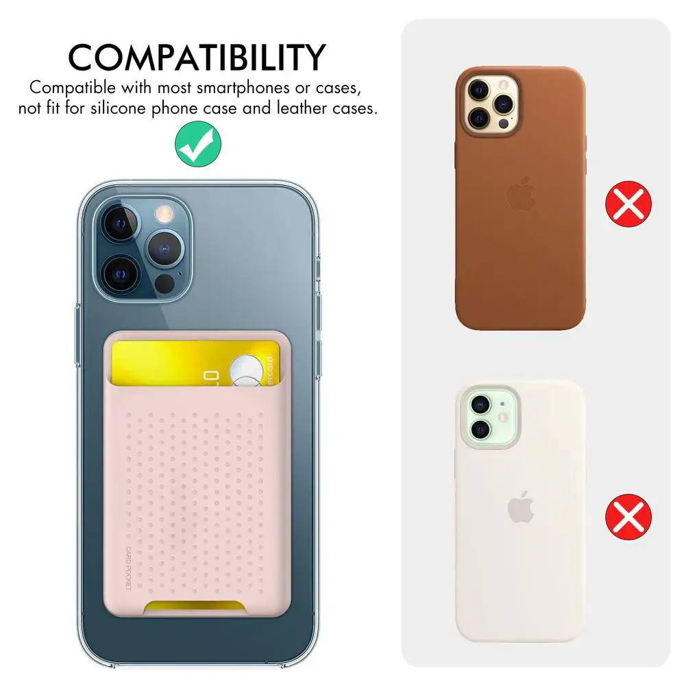 Silicone Adhesive Mobile Phone Back Card Sleeve Solid Color Card Holder Compatible For Iphone
Silicone Adhesive Mobile Phone Back Card Sleeve Solid Color Card Holder Compatible For Iphone
