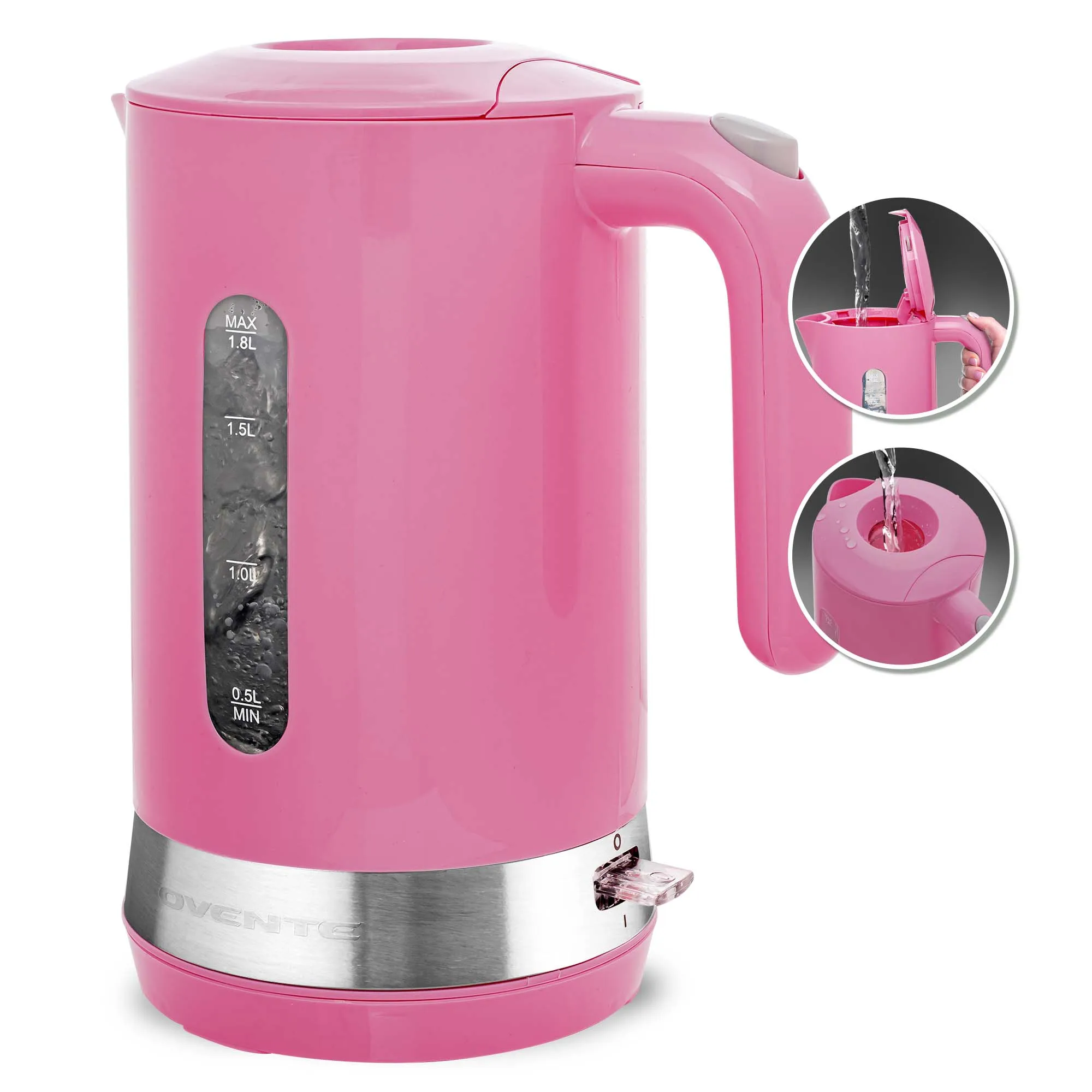 Electric Hot Water Kettle 1.8 Liter with Prontofill Lid 1500 Watt BPA-Free Portable Countertop Tea Coffee Maker Fast Heating Ele
Electric Hot Water Kettle 1.8 Liter with Prontofill Lid 1500 Watt BPA-Free Portable Countertop Tea Coffee Maker Fast Heating Ele