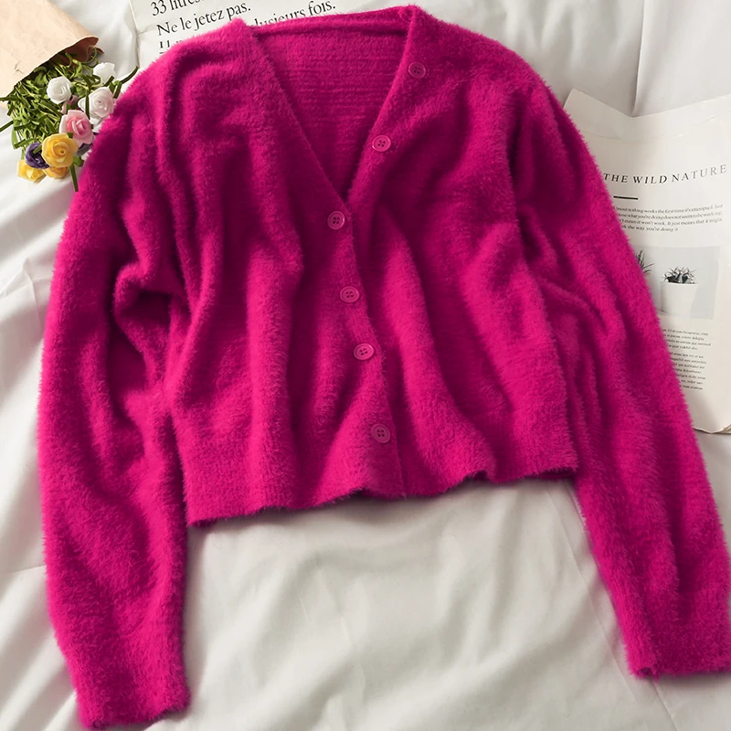 Autumn 2021 Fine Knitted Jumpers Fashion French V-neck Button Up Sweaters Cardigans For Women Velvet Cardigans all-match
Autumn 2021 Fine Knitted Jumpers Fashion French V-neck Button Up Sweaters Cardigans For Women Velvet Cardigans all-match