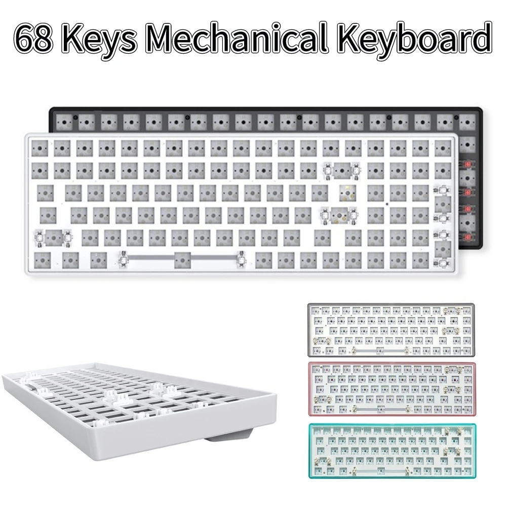 68 Keys Mechanical Keyboard Switch Tester Button Backlight 3 Mode CIY Hot-Swappable Switch Wired/Wireless/Bluetooth Keyboard
68 Keys Mechanical Keyboard Switch Tester Button Backlight 3 Mode CIY Hot-Swappable Switch Wired/Wireless/Bluetooth Keyboard
