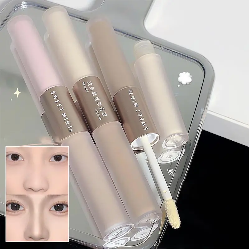 2 In 1 Double Head High Gloss Brightens Skin Tone Liquid Contouring Stick Waterproof Sweat Resistant Nose Shadow Contour Bronzer
2 In 1 Double Head High Gloss Brightens Skin Tone Liquid Contouring Stick Waterproof Sweat Resistant Nose Shadow Contour Bronzer
