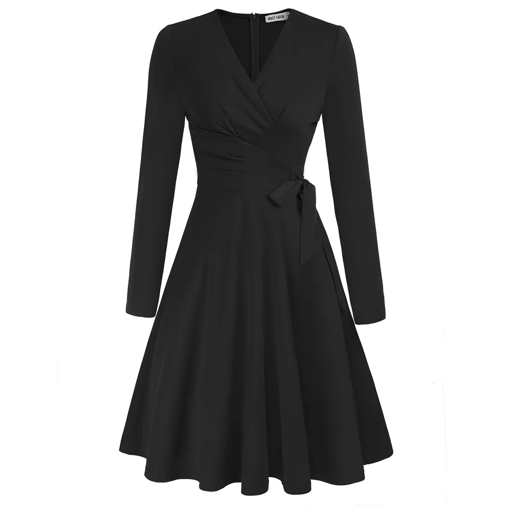 GK Dress Women Spring 2022 Ruched Party Dress Long Sleeve Evening Dresses Solid V-Neck Defined Waist A-Line Dress With Belt
GK Dress Women Spring 2022 Ruched Party Dress Long Sleeve Evening Dresses Solid V-Neck Defined Waist A-Line Dress With Belt