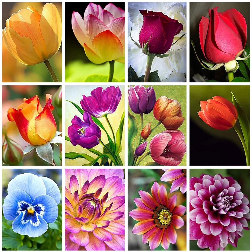 5D Diamond Embroidery Tropical Style Flowers Picture of Rhinestones Round Drill Diamond Mosaic Cross Stitch Kits Home Decor 
5D Diamond Embroidery Tropical Style Flowers Picture of Rhinestones Round Drill Diamond Mosaic Cross Stitch Kits Home Decor