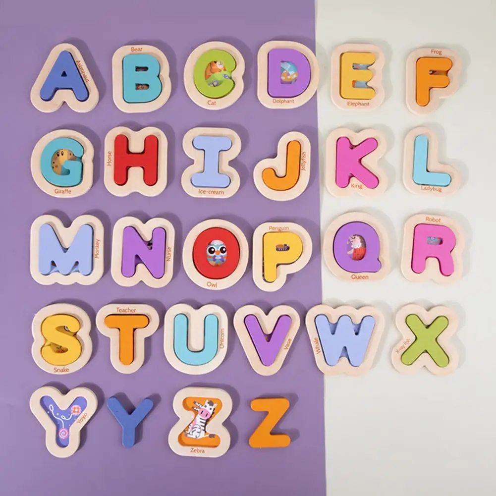 Vibrant Color 52Pcs Wonderful Easy to Complete Alphabet Puzzle Wood Alphabet Puzzle Bite Resistant for Kids
Vibrant Color 52Pcs Wonderful Easy to Complete Alphabet Puzzle Wood Alphabet Puzzle Bite Resistant for Kids