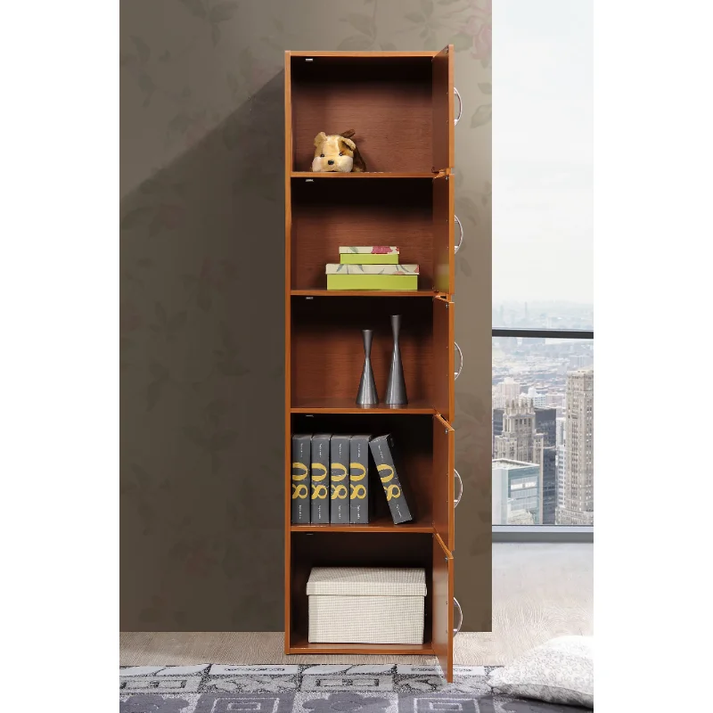 Hodedah 5-Shelf, 5-Door Multipurpose Cabinet, Brown living room cabinets storage cabinet
Hodedah 5-Shelf, 5-Door Multipurpose Cabinet, Brown living room cabinets storage cabinet