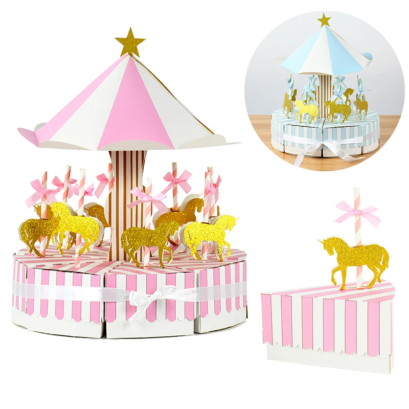 8Pcs/Set Blue Pink Carousel Cookies Candy Boxes Baby Shower Wedding Party Decoration DIY Snack Packing Box Girl Birthday Gift 
8Pcs/Set Blue Pink Carousel Cookies Candy Boxes Baby Shower Wedding Party Decoration DIY Snack Packing Box Girl Birthday Gift