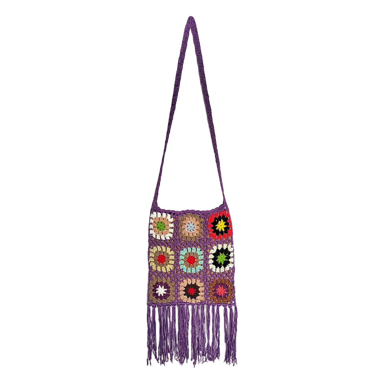 Women Retro Crochet Flower With Tassel Large Capacity Summer Beach Stylish Cute Purple Shoulder Bag Out Soft Crossbody
Women Retro Crochet Flower With Tassel Large Capacity Summer Beach Stylish Cute Purple Shoulder Bag Out Soft Crossbody