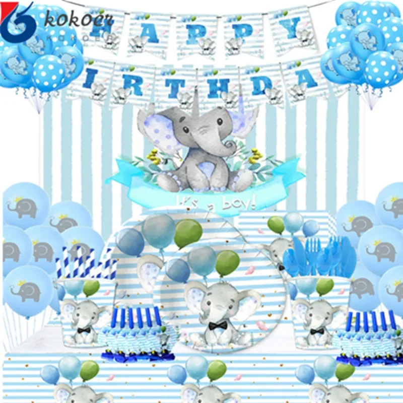 Gender Reveal Disposable Tableware Sets boys 1st Birthday Party Decor Napkin Plate Cup Baby Shower Blue Elephant Party Supplies
Gender Reveal Disposable Tableware Sets boys 1st Birthday Party Decor Napkin Plate Cup Baby Shower Blue Elephant Party Supplies