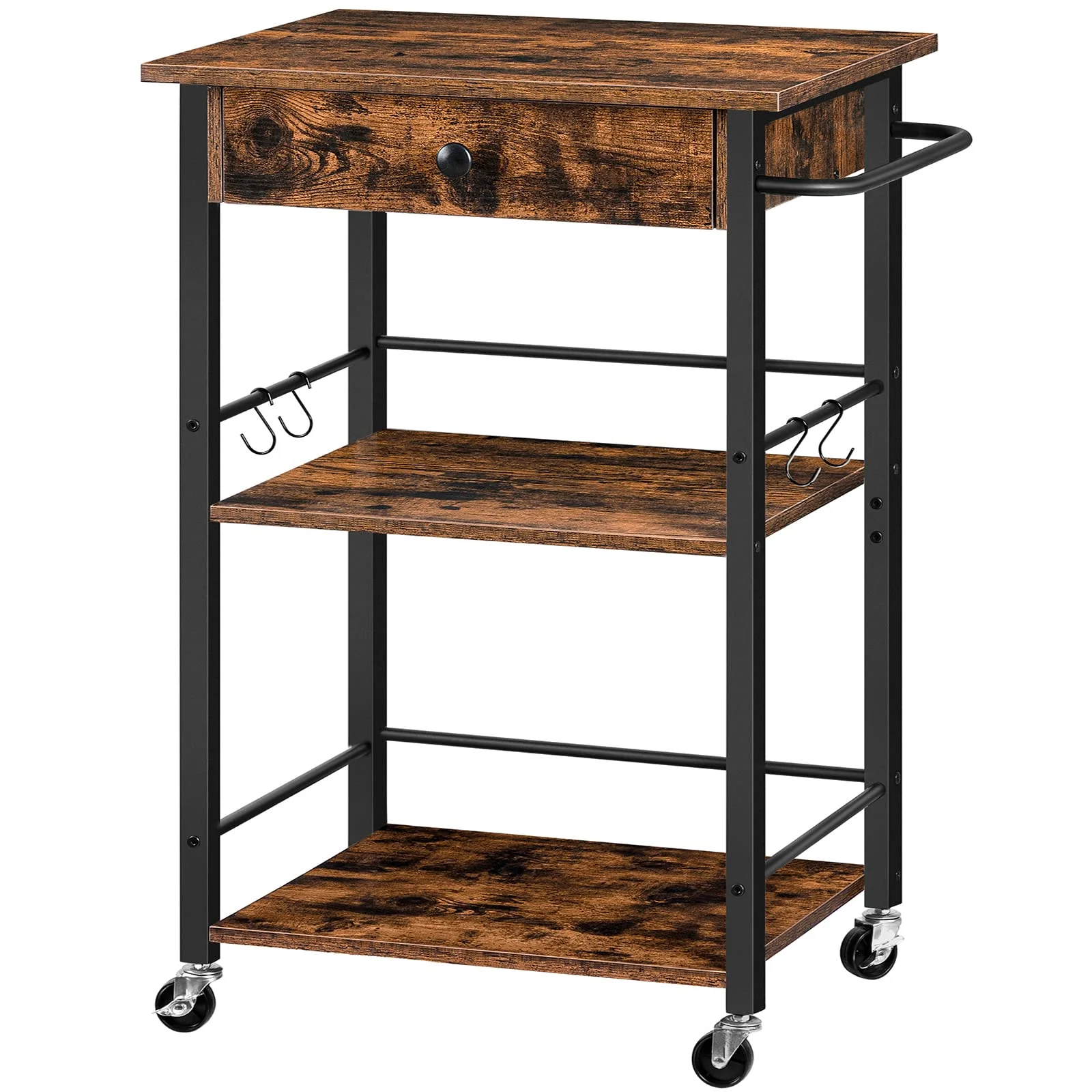 HOOBRO Kitchen Island Cart with Drawer 3-Tier Storage Cart on Wheels Kitchen Rolling Cart with Hooks and Handle For Dining Room
HOOBRO Kitchen Island Cart with Drawer 3-Tier Storage Cart on Wheels Kitchen Rolling Cart with Hooks and Handle For Dining Room
