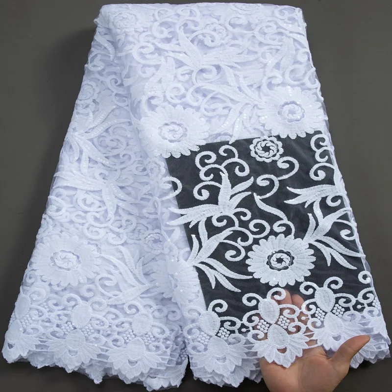 Белая африканская кружевная ткань с блестками 2023, высококачественное кружево, французская кружевная ткань, нигерийский тюль, кружевная ткань для свадебного платья S3322 
Белая африканская кружевная ткань с блестками 2023, высококачественное кружево, французская кружевная ткань, нигерийский тюль, кружевная ткань для свадебного платья S3322