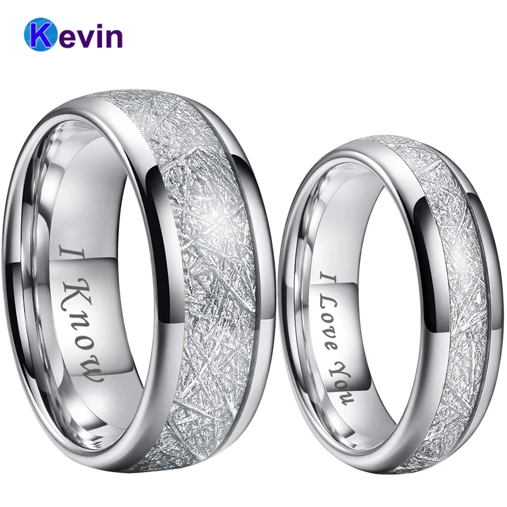 6MM 8MM Bright Meteorite Ring Men Women Tungsten Wedding Band I Love You I Know Engraved Excellent Quality Comfort Fit
6MM 8MM Bright Meteorite Ring Men Women Tungsten Wedding Band I Love You I Know Engraved Excellent Quality Comfort Fit