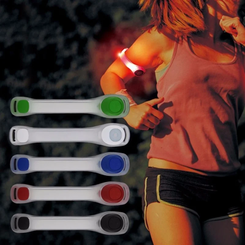 

LED Light Up Armband Adjustable Wearable Running Arm Belt Glow The Dark for Running Walking Cycling Concert Roller Skates Light