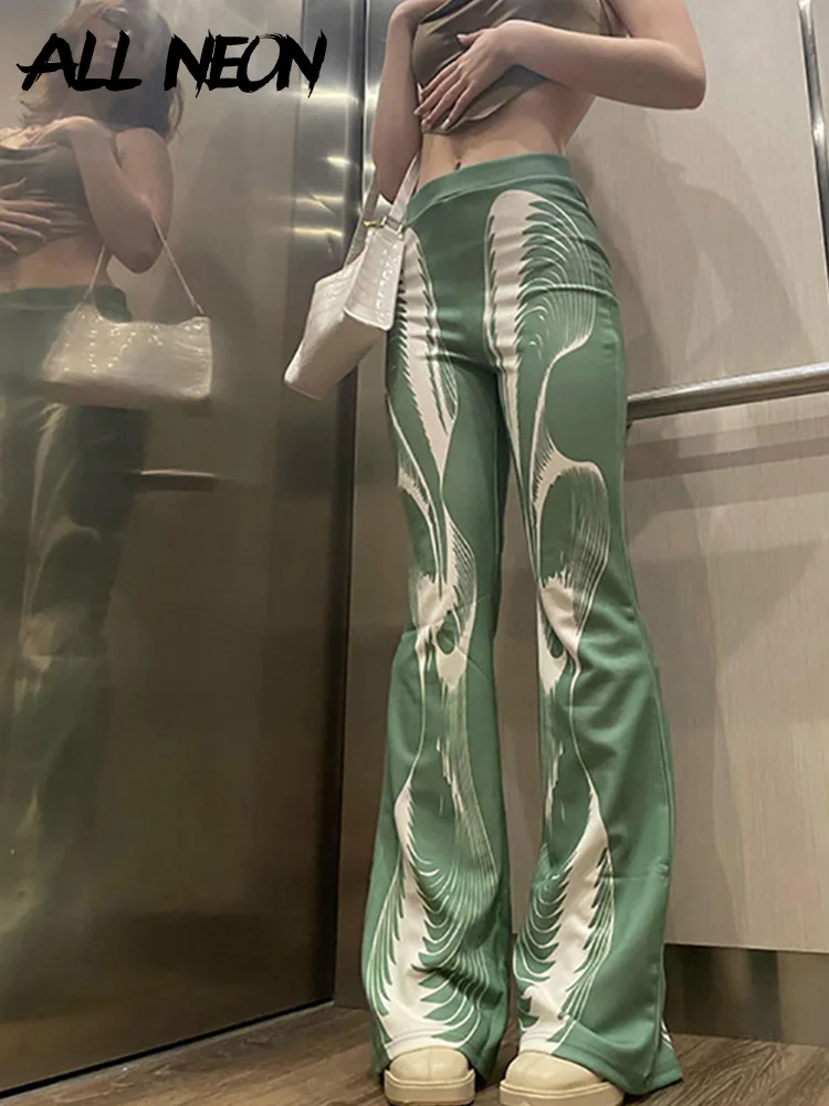 ALLNeon 90s Vintage Streetwear Art Print High Waist Green Pants Y2K Aesthetics Retro Basic Full Length Flare Trousers Summer New
ALLNeon 90s Vintage Streetwear Art Print High Waist Green Pants Y2K Aesthetics Retro Basic Full Length Flare Trousers Summer New