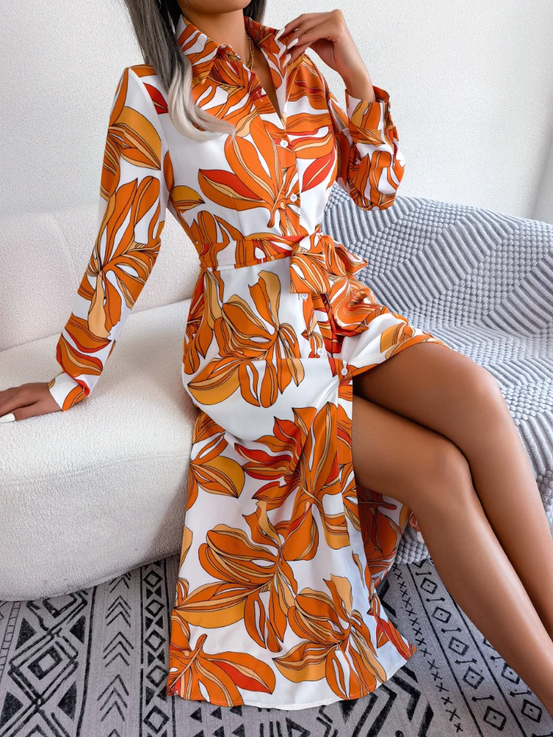 New Women Spring Summer Contrast Floral Polo Collar Lace Up Shirt Dress for Ladies Button Long Dress Y2k Korean Style Party Robe
New Women Spring Summer Contrast Floral Polo Collar Lace Up Shirt Dress for Ladies Button Long Dress Y2k Korean Style Party Robe