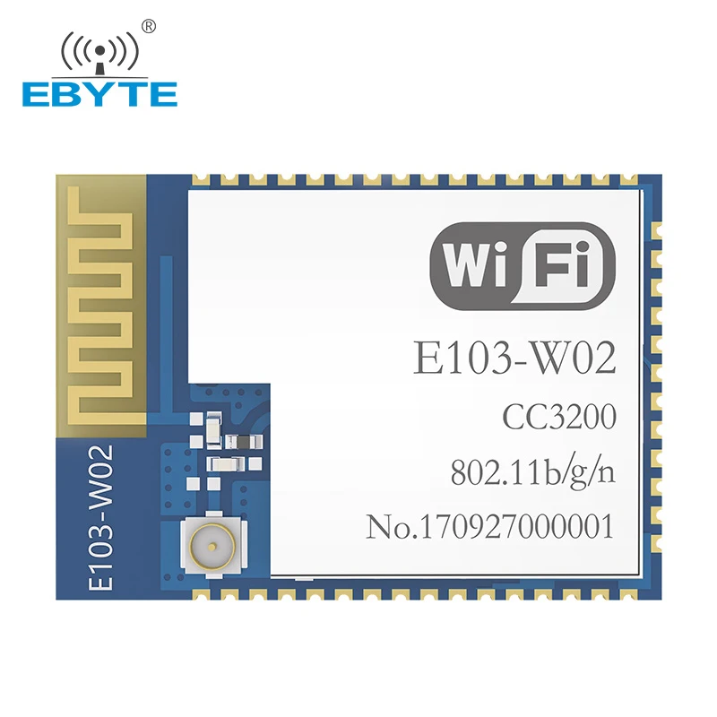 CC3200 Wifi Wireless Module 2.4GHz E103-W02 EBYTE Development Board 20dBm PCB Antenna AT Command Low Power Wi-Fi Wireless Module
CC3200 Wifi Wireless Module 2.4GHz E103-W02 EBYTE Development Board 20dBm PCB Antenna AT Command Low Power Wi-Fi Wireless Module