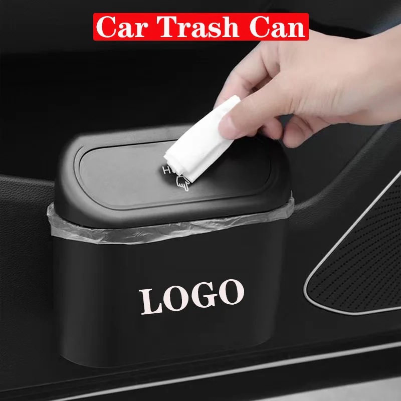 

Car Trash Can For Toyota Honda MINI Ford Chevrolet Volvo Mazda KIA Storage Box Pressing Type Trash Bin Auto Interior Accessories