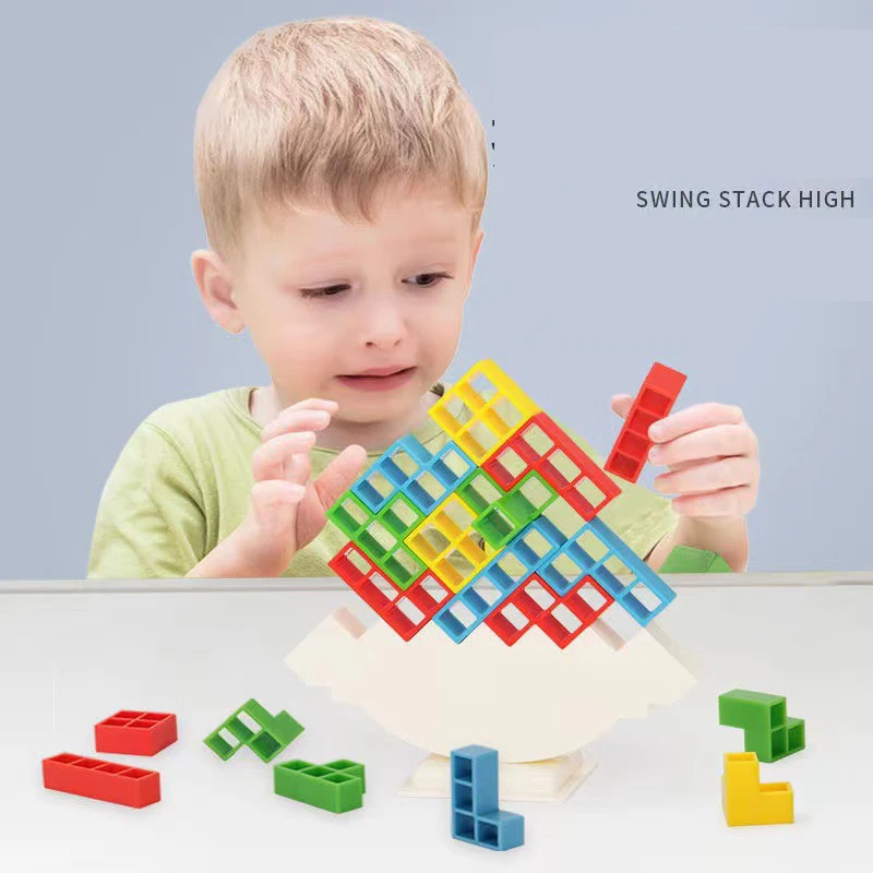 Tetra Tower Game Stacking Blocks Stack Building Blocks Balance Puzzle Board Assembly Bricks Educational Toys for Children Adults 
Tetra Tower Game Stacking Blocks Stack Building Blocks Balance Puzzle Board Assembly Bricks Educational Toys for Children Adults