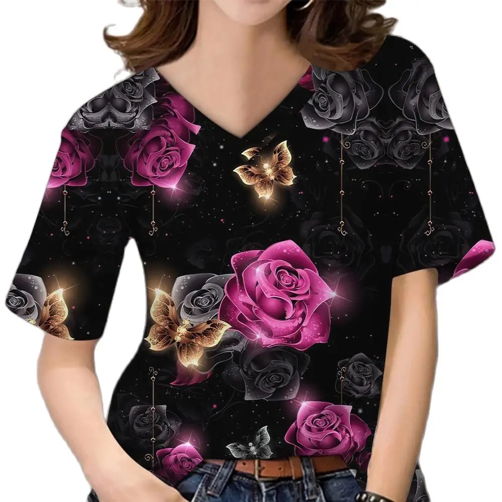 2023 Women's T-shirts Fashion Floral Theme T Shirt Summer Clothing Female Tops 3D Print Loose Women's Luxury T-shirt Y2k Tees
2023 Women's T-shirts Fashion Floral Theme T Shirt Summer Clothing Female Tops 3D Print Loose Women's Luxury T-shirt Y2k Tees