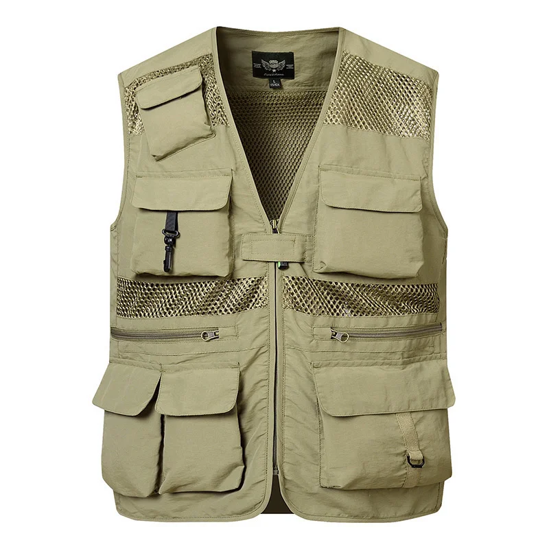 5XL Plus Size Multi-pocket Fishing Photography Vest Men's Summer Mesh Breathable Outdoor Sports Vests Detachable Waistcoat
5XL Plus Size Multi-pocket Fishing Photography Vest Men's Summer Mesh Breathable Outdoor Sports Vests Detachable Waistcoat