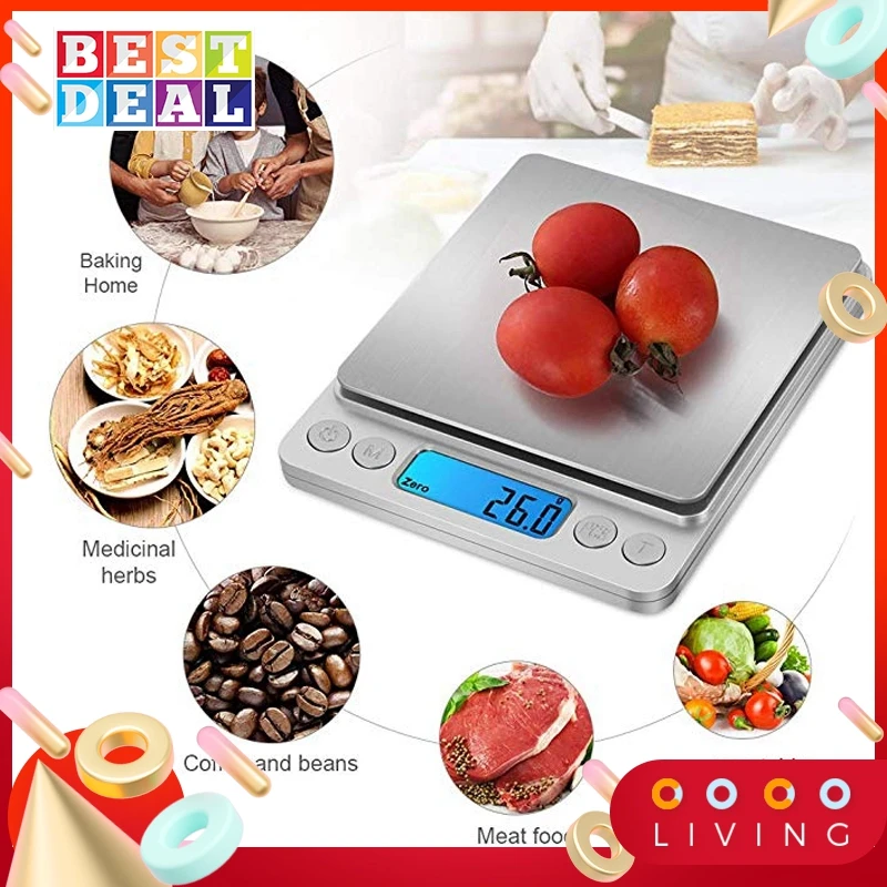 Precision LCD Digital Scales 500g/3000g Mini Electronic Grams Weight Balance Scale for Tea Baking Weighing Scale For Kitchen
Precision LCD Digital Scales 500g/3000g Mini Electronic Grams Weight Balance Scale for Tea Baking Weighing Scale For Kitchen