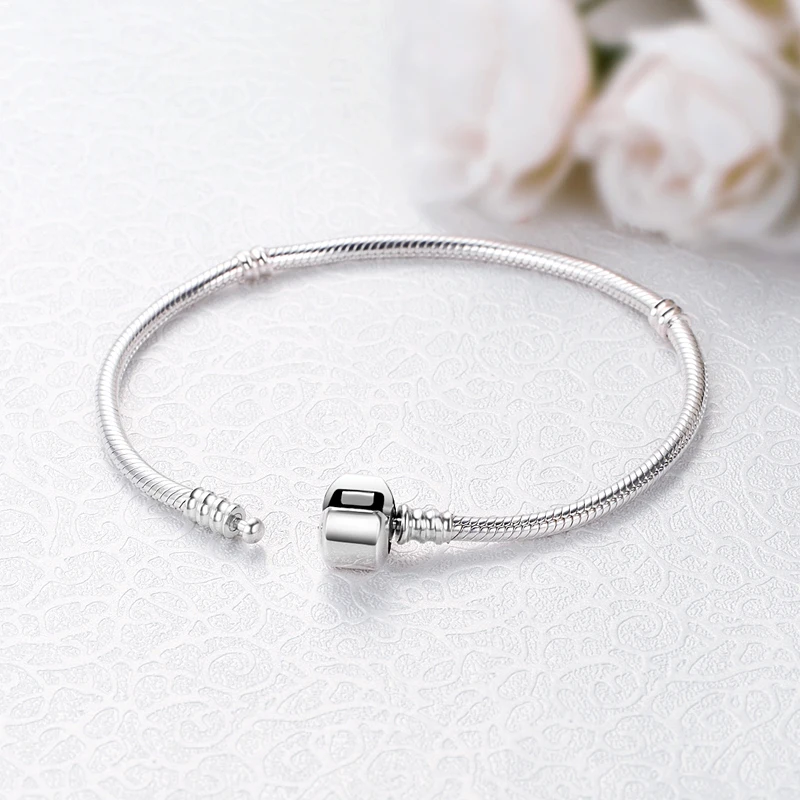 New Original Silver Rose Gold Color Hard Snake Chain Bead Charms Basic Bracelet Bangle Women DIY Jewelry Gift
New Original Silver Rose Gold Color Hard Snake Chain Bead Charms Basic Bracelet Bangle Women DIY Jewelry Gift