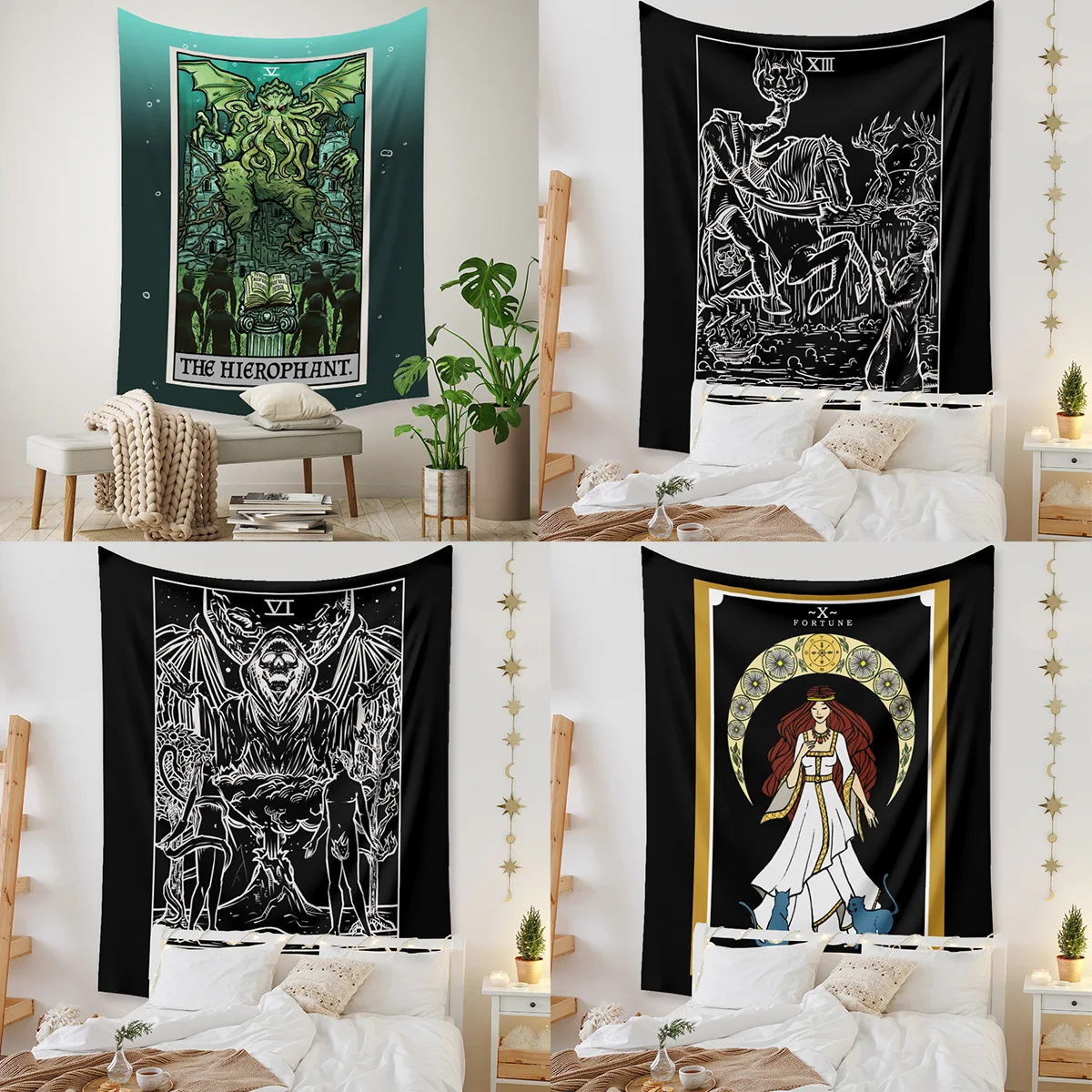 Tarot Card Tapestry Black & White Grim Reaper Gothic Halloween Home Decor Wall Hanging Triple Moon Goddess Witch Wall Hanging
Tarot Card Tapestry Black & White Grim Reaper Gothic Halloween Home Decor Wall Hanging Triple Moon Goddess Witch Wall Hanging