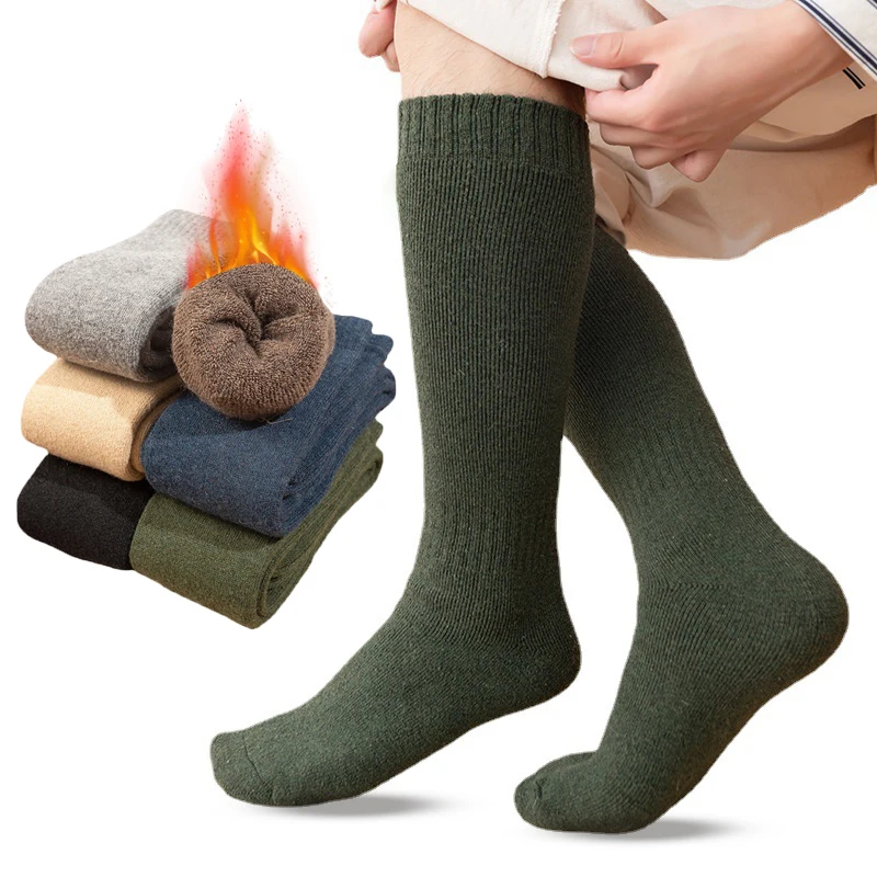 3 Pairs Winter Thick Warm Men's Knee Wool Long Socks Harajuku Retro Compression High Male Sock Plush Soft Long Stocking Women
3 Pairs Winter Thick Warm Men's Knee Wool Long Socks Harajuku Retro Compression High Male Sock Plush Soft Long Stocking Women