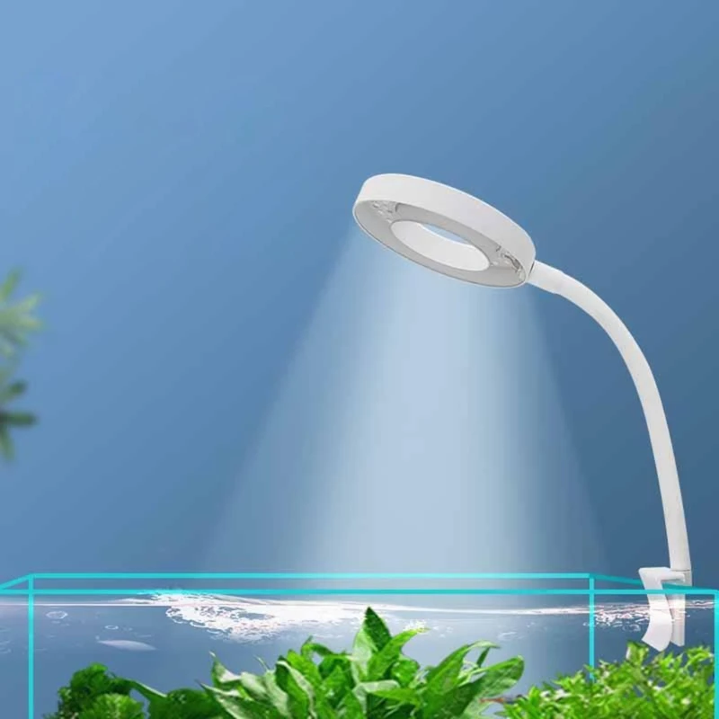 

Aquarium LED Light 8W LEDs for Saltwater Fish Tanks Clip-on Coral Tanks Aquarium Light with Clip Adjustable Hose