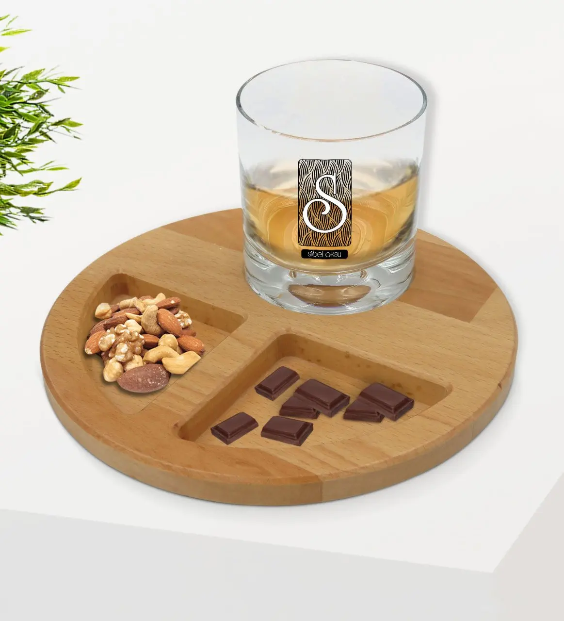 Personalized İsimli Whisky Cup and Natural Solid Wood Round Presentation Tabağı Confectionary Gift Set-20
Personalized İsimli Whisky Cup and Natural Solid Wood Round Presentation Tabağı Confectionary Gift Set-20