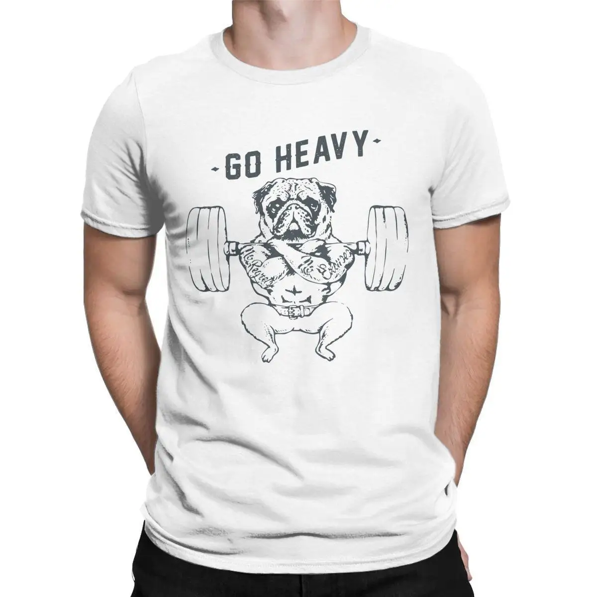 GO HEAVY Pug Gym T Shirts for Men Cotton Hipster T-Shirt Round Collar Fitness Tees Short Sleeve Tops Printing
GO HEAVY Pug Gym T Shirts for Men Cotton Hipster T-Shirt Round Collar Fitness Tees Short Sleeve Tops Printing
