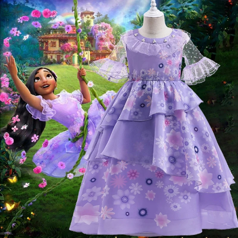 Disney Girls Dress Halloween Costume Cosplay Encanto Fancy Princess Children Birthday Party Clothing Kids Clothes Isabela Dress
Disney Girls Dress Halloween Costume Cosplay Encanto Fancy Princess Children Birthday Party Clothing Kids Clothes Isabela Dress
