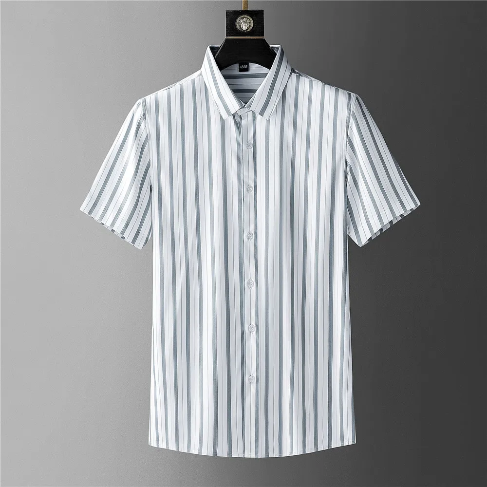 2022 Korean Fashion Striped Shirts Men Summer Streetwear Big Size New Men Short Sleeve Shirt Camisa Social Masculina Men Clothes
2022 Korean Fashion Striped Shirts Men Summer Streetwear Big Size New Men Short Sleeve Shirt Camisa Social Masculina Men Clothes