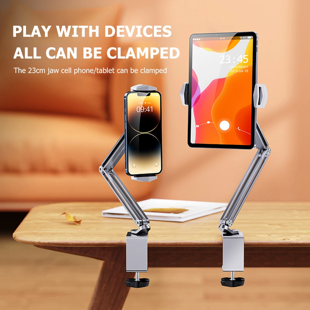 CNC Bed Desk Tablet Mount Support 360 Rotating Foldable Long Arm Tablet Stand Aluminum Alloy Phone Holders Adjustable for iPhone
CNC Bed Desk Tablet Mount Support 360 Rotating Foldable Long Arm Tablet Stand Aluminum Alloy Phone Holders Adjustable for iPhone