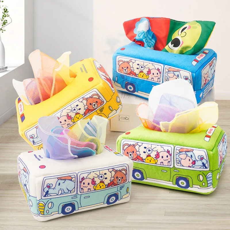 

Along Montessori Pull Toys Magic Infant Tissue Box Toy for Babies 6-12 Months Boy Girl Early Development Sensory Toys Baby Games