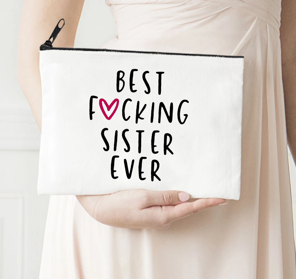 Personalized Beauty Shop Print Best Sister Women Cosmetic Bag Zipper Make Up Bag Friends Travel Washing Makeup Organizer Case
Personalized Beauty Shop Print Best Sister Women Cosmetic Bag Zipper Make Up Bag Friends Travel Washing Makeup Organizer Case