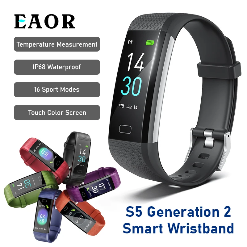 EAOR S5 Smart Wristband IP68 Waterproof Sport Bracelet Fitness Tracker Smart Bracelet GPS Heart Rate Blood Pressure Monitor
EAOR S5 Smart Wristband IP68 Waterproof Sport Bracelet Fitness Tracker Smart Bracelet GPS Heart Rate Blood Pressure Monitor