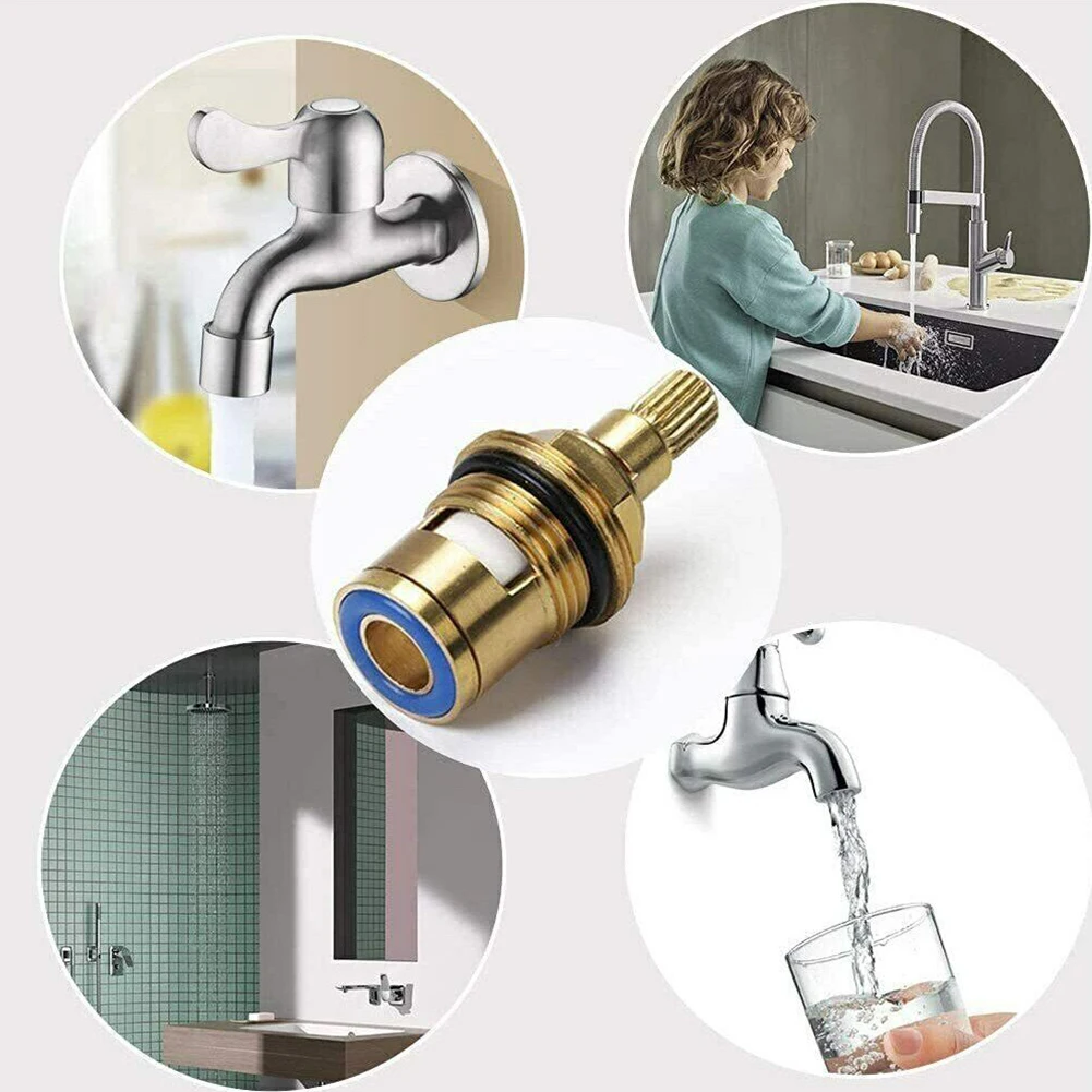 Quarter Turn Insert Tap Valve Kitchen Universal 50*22*22mm Anti-clockwise Cartridge Inner Faucet Valve Red/blue
Quarter Turn Insert Tap Valve Kitchen Universal 50*22*22mm Anti-clockwise Cartridge Inner Faucet Valve Red/blue