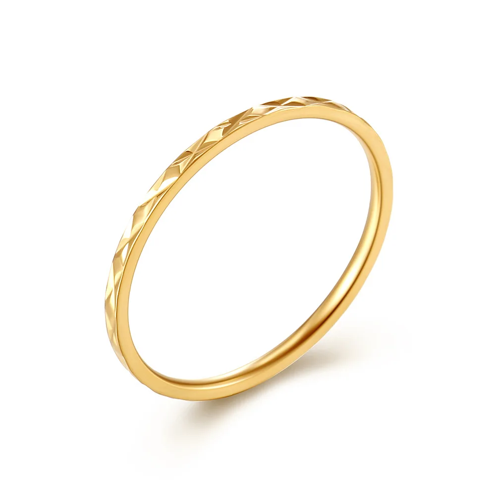 No Fade Gold Color Rhombus Finger Rings For Women Wedding Gift Simple 1.2mm Width Stainless Steel Men Jewellery Mothers Day Gift
No Fade Gold Color Rhombus Finger Rings For Women Wedding Gift Simple 1.2mm Width Stainless Steel Men Jewellery Mothers Day Gift