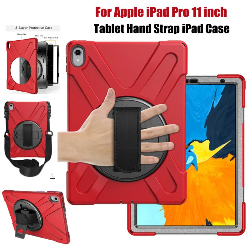 Holder Case Heavy Duty Hybrid Shockproof Armor iPad Cover Case For Apple iPad Pro 11 inch 2018 Tablet Hand Strap iPad Case
Holder Case Heavy Duty Hybrid Shockproof Armor iPad Cover Case For Apple iPad Pro 11 inch 2018 Tablet Hand Strap iPad Case