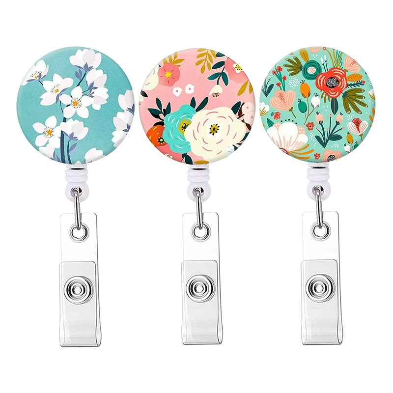 3 Pcs Retractable Badge Reel Clip, Badge Holder with Alligator Clip, Cute Badge Clip on ID Name Card Holders for Nurse
3 Pcs Retractable Badge Reel Clip, Badge Holder with Alligator Clip, Cute Badge Clip on ID Name Card Holders for Nurse