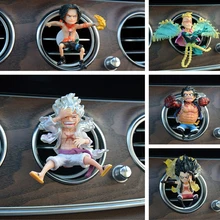 New Anime One Piece Car Air Outlet Fragrance Decoration Nica Luffy Zoro Action Figure Figurine Model Ornamen Car Aromatherapy