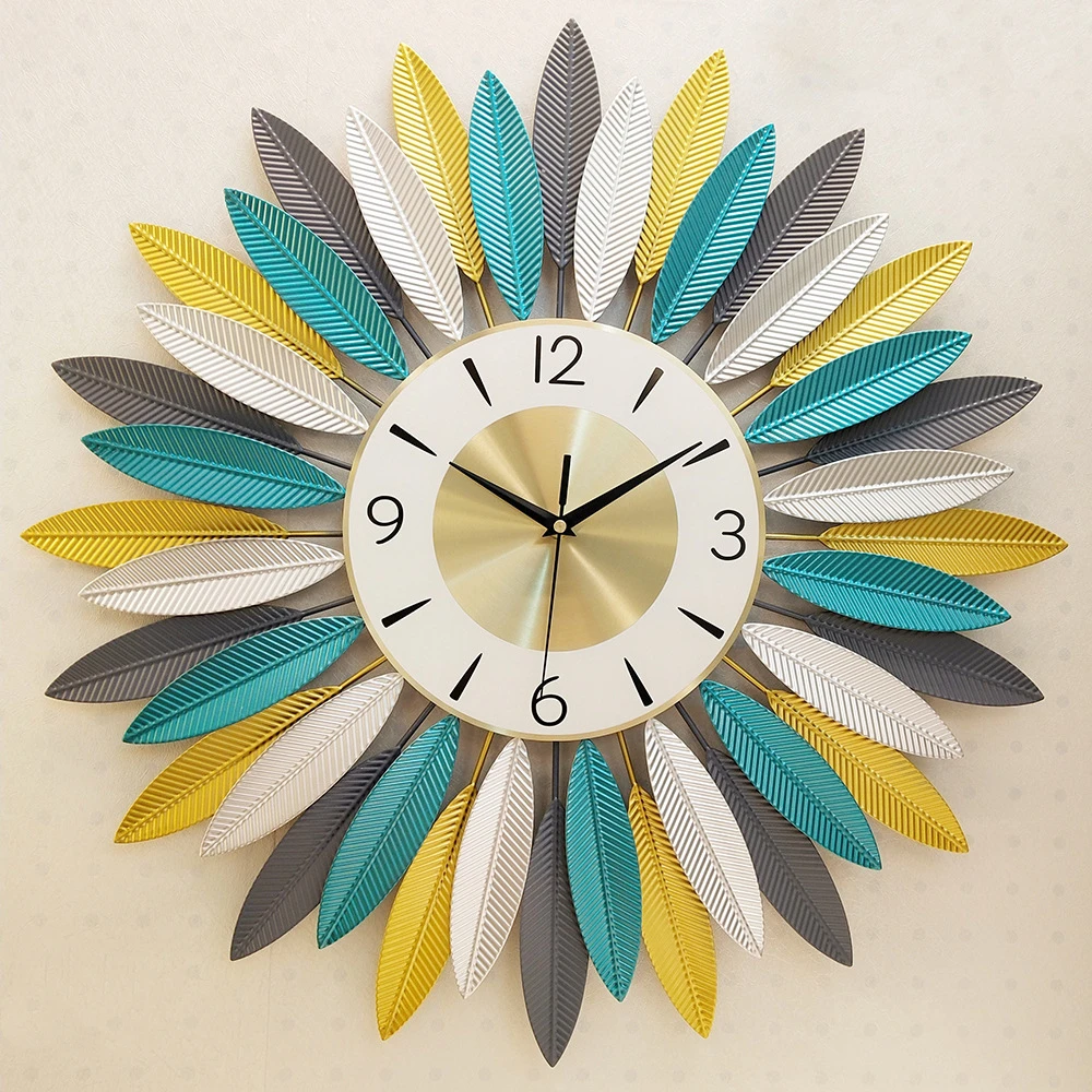 Leaves Metal Wall Clock Alien Simplicity Fashion Multicolor Wall Pendant Creativity Home Decoration European Pointer Clock
Leaves Metal Wall Clock Alien Simplicity Fashion Multicolor Wall Pendant Creativity Home Decoration European Pointer Clock