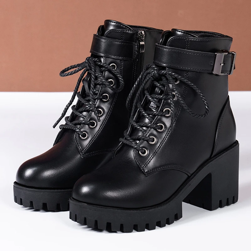 Women's Boots 2022 New Lace Up Boots for Women Fashion Knight Boots Women Round Head Chunky Heel Boots Female
Women's Boots 2022 New Lace Up Boots for Women Fashion Knight Boots Women Round Head Chunky Heel Boots Female