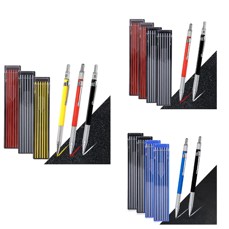 2Pcs Mechanical Carpenter Pencils Set With Built-In Sharpener For Steel Construction Woodworker A
2Pcs Mechanical Carpenter Pencils Set With Built-In Sharpener For Steel Construction Woodworker A