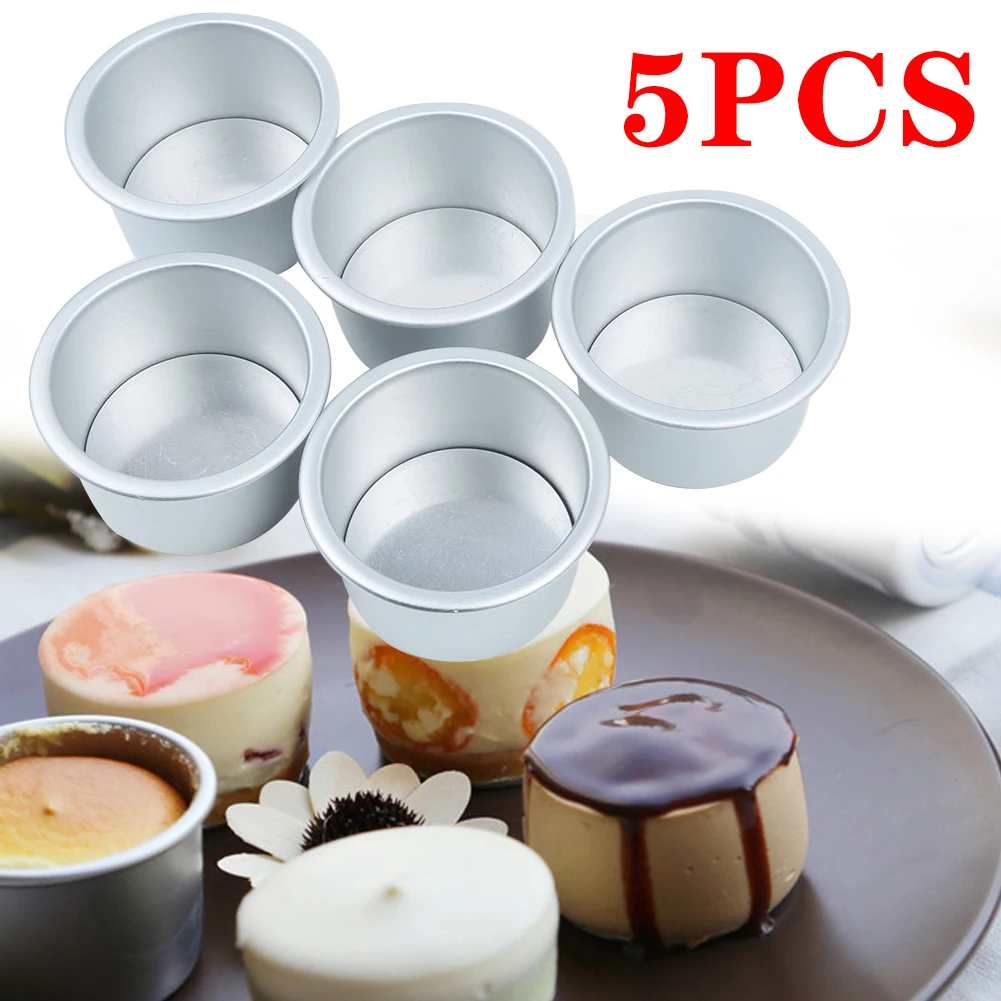 5Pcs 2.5 Inch Mini Cake Baking Mold Removable Bottom Pudding Mold Non-stick DIY Baking Tools Kitchen Bakeware Accessories
5Pcs 2.5 Inch Mini Cake Baking Mold Removable Bottom Pudding Mold Non-stick DIY Baking Tools Kitchen Bakeware Accessories