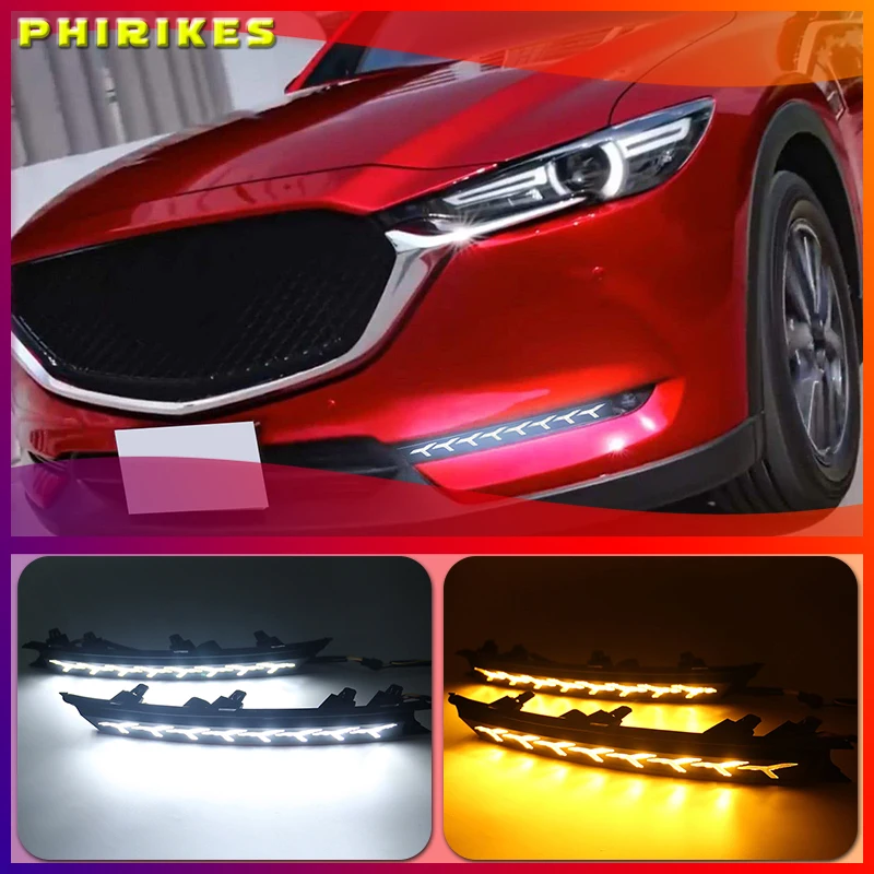 2Pcs DRL 12V LED Daytime Running Light Fog Lamp Decoration For Mazda CX-5 CX5 2017 2018 2019 Flowing Turn Signal
2Pcs DRL 12V LED Daytime Running Light Fog Lamp Decoration For Mazda CX-5 CX5 2017 2018 2019 Flowing Turn Signal
