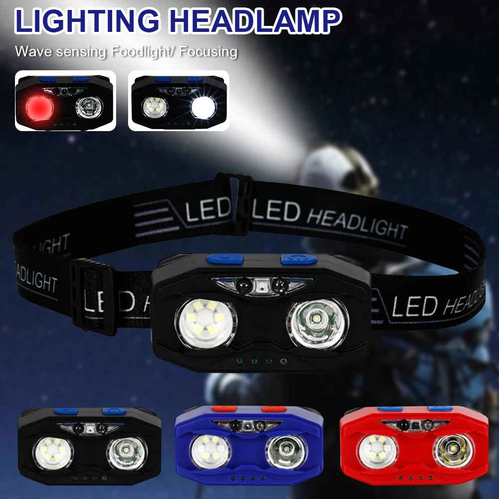 Outdoor Headlamp USB Rechargeable Portable Headlight 4 Modes Sensor Lightweight Waterproof Flashing Light Torch Camping Cycling
Outdoor Headlamp USB Rechargeable Portable Headlight 4 Modes Sensor Lightweight Waterproof Flashing Light Torch Camping Cycling