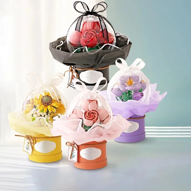 Mini Blocks Lighted Flower Bouquet Building Toys DIY Bricks Puzzle Girls Flowers Gift for Women Lover Home Decor PZ-554
Mini Blocks Lighted Flower Bouquet Building Toys DIY Bricks Puzzle Girls Flowers Gift for Women Lover Home Decor PZ-554